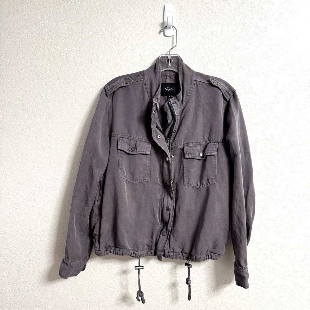 Rails Jacket Womens Medium Gray Utility Military Lightweight Full Zip Casual‎
